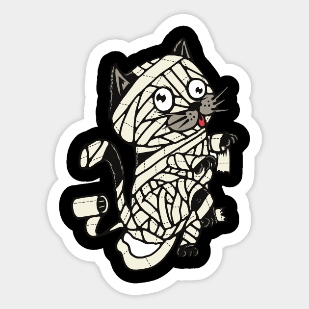 Zombie Cat Sticker by Alouna